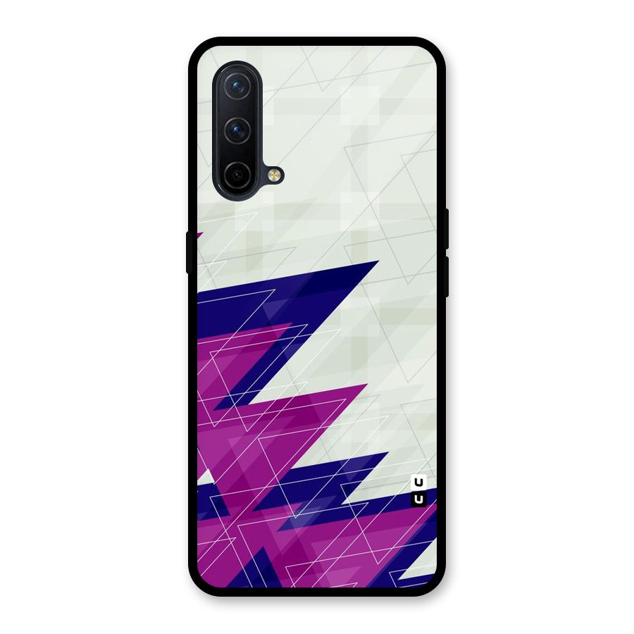 Sharp Abstract Design Glass Back Case for OnePlus Nord CE 5G