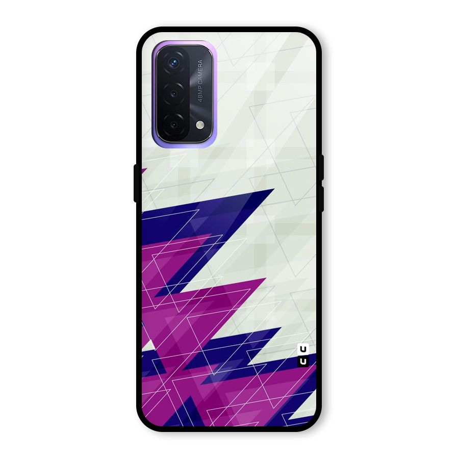 Sharp Abstract Design Glass Back Case for Oppo A74 5G
