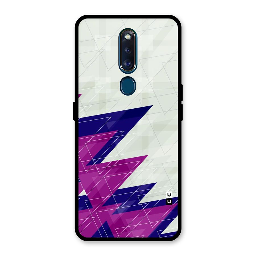 Sharp Abstract Design Glass Back Case for Oppo F11 Pro