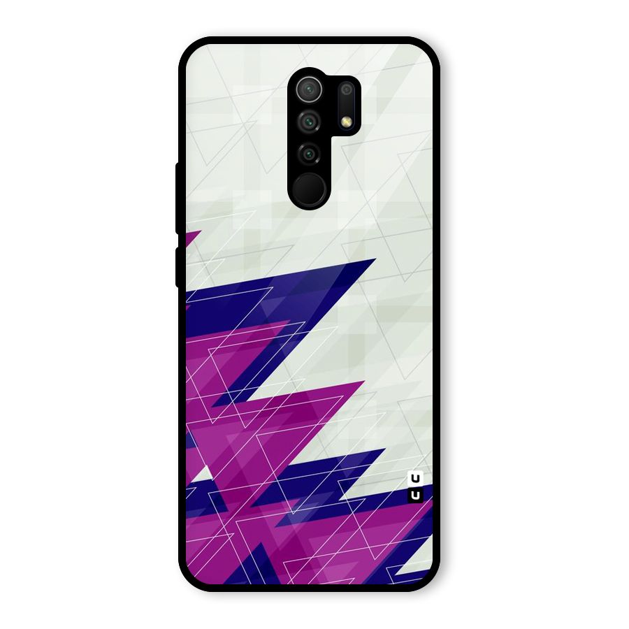 Sharp Abstract Design Glass Back Case for Poco M2