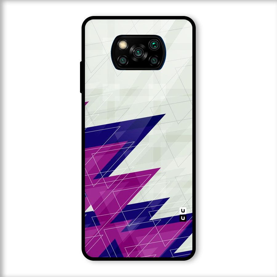 Sharp Abstract Design Glass Back Case for Poco X3
