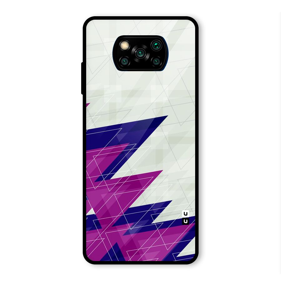 Sharp Abstract Design Glass Back Case for Poco X3 Pro