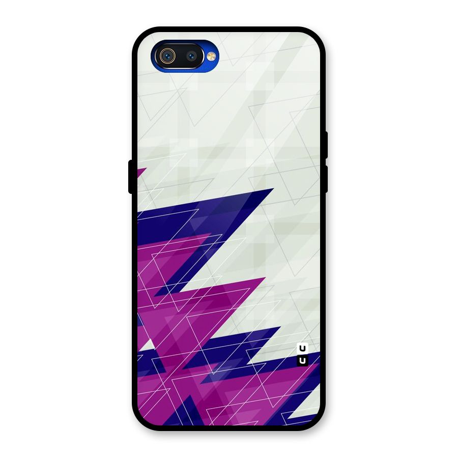 Sharp Abstract Design Glass Back Case for Realme C2