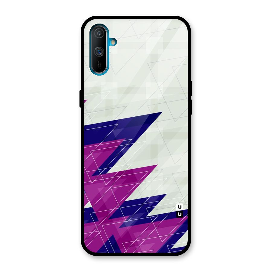 Sharp Abstract Design Glass Back Case for Realme C3