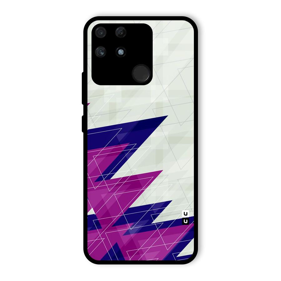 Sharp Abstract Design Glass Back Case for Realme Narzo 50A