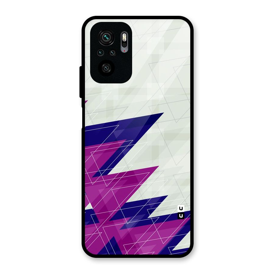 Sharp Abstract Design Glass Back Case for Redmi Note 10S