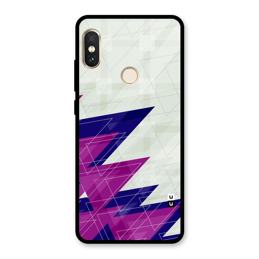 Sharp Abstract Design Glass Back Case for Redmi Note 5 Pro