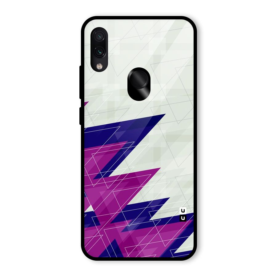 Sharp Abstract Design Glass Back Case for Redmi Note 7 Pro