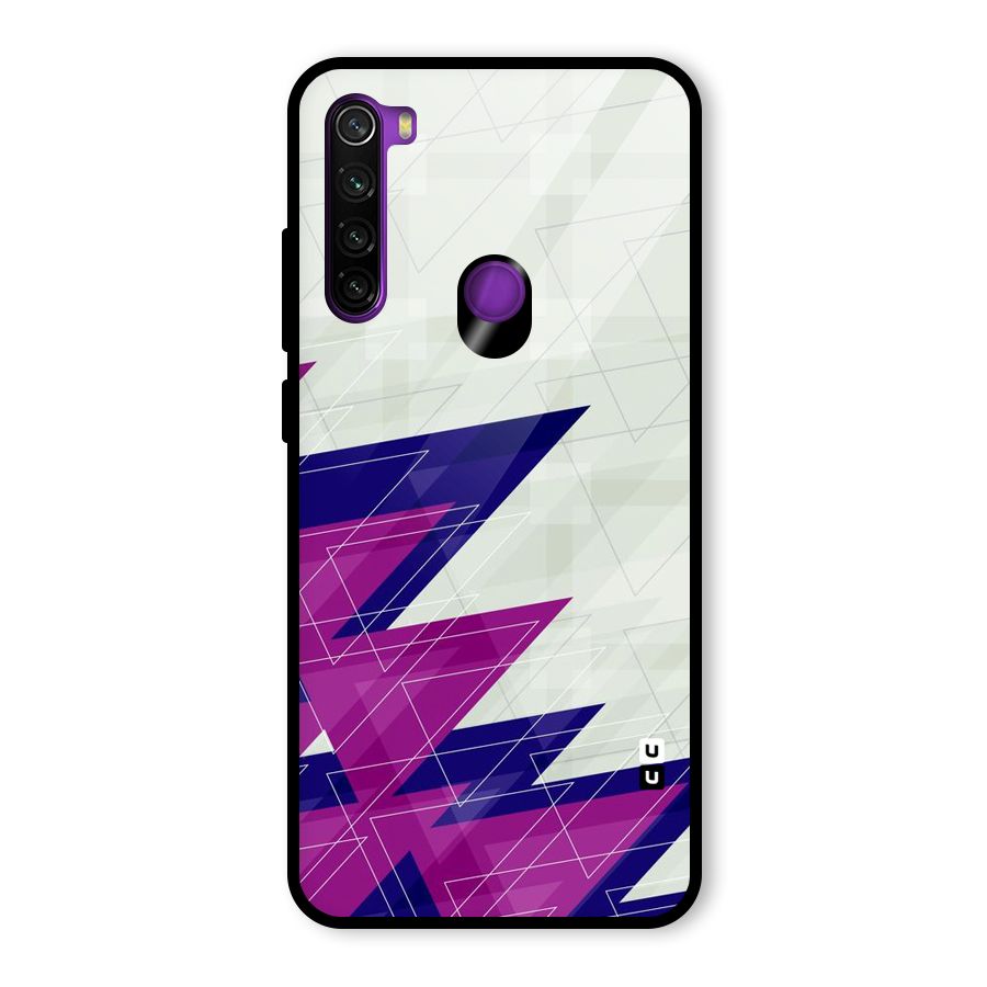 Sharp Abstract Design Glass Back Case for Redmi Note 8