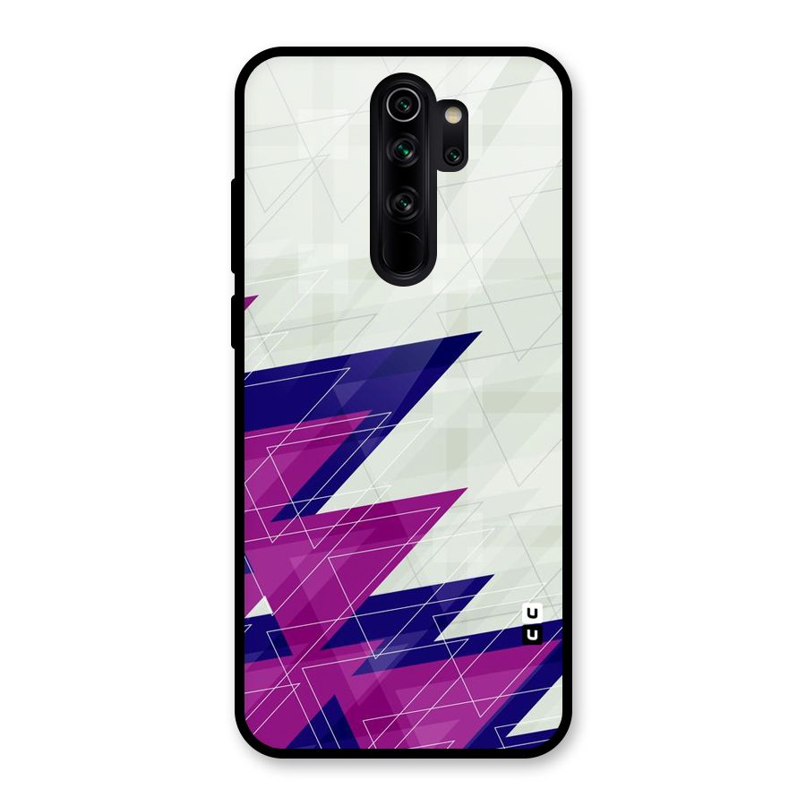 Sharp Abstract Design Glass Back Case for Redmi Note 8 Pro