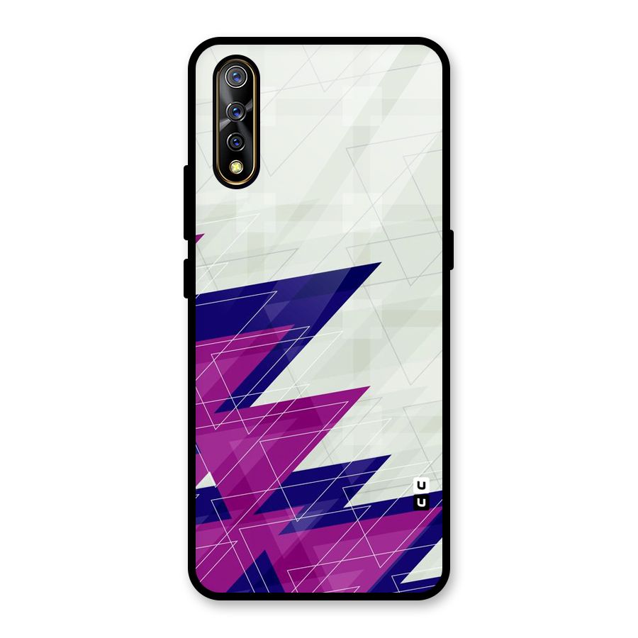 Sharp Abstract Design Glass Back Case for Vivo S1