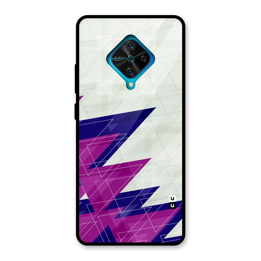 Sharp Abstract Design Glass Back Case for Vivo S1 Pro