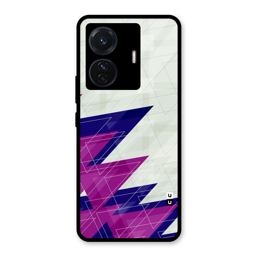 Sharp Abstract Design Glass Back Case for Vivo T1 Pro