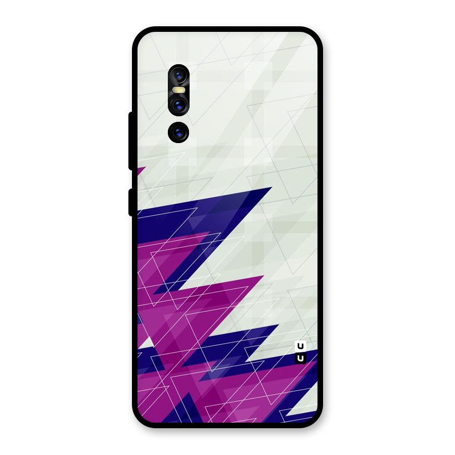 Sharp Abstract Design Glass Back Case for Vivo V15 Pro