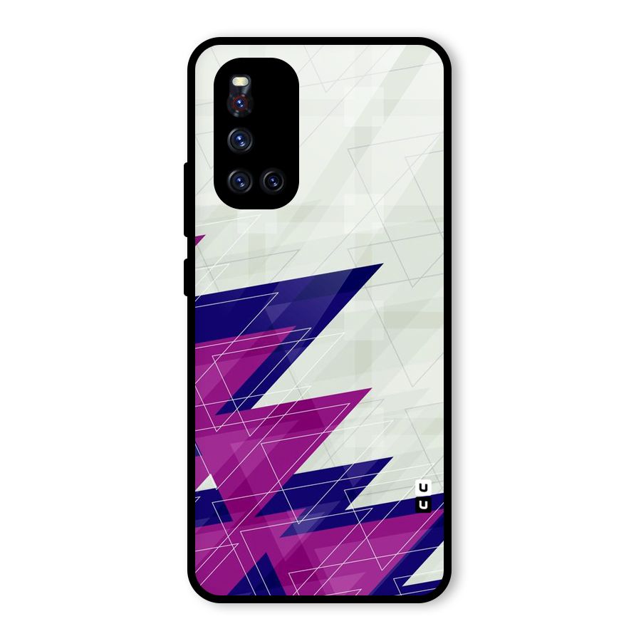 Sharp Abstract Design Glass Back Case for Vivo V19