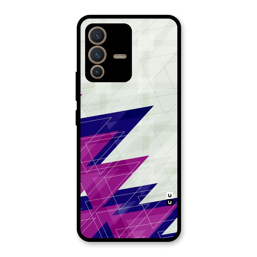 Sharp Abstract Design Glass Back Case for Vivo V23 5G