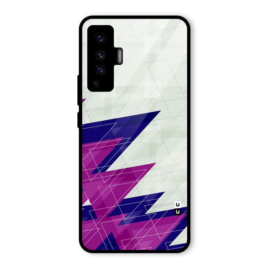 Sharp Abstract Design Glass Back Case for Vivo X50
