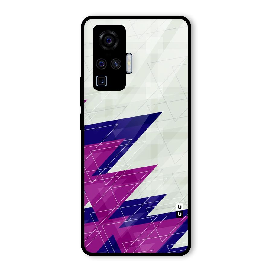 Sharp Abstract Design Glass Back Case for Vivo X50 Pro