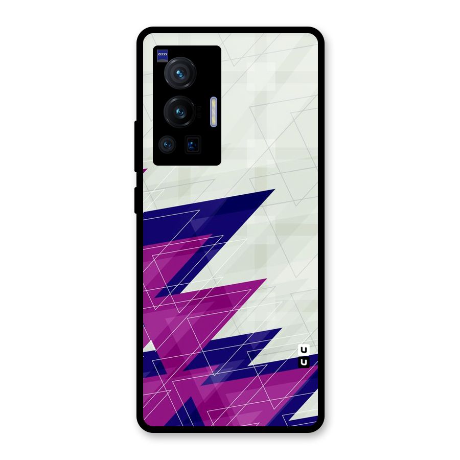 Sharp Abstract Design Glass Back Case for Vivo X70 Pro