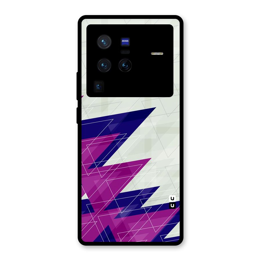 Sharp Abstract Design Glass Back Case for Vivo X80 Pro