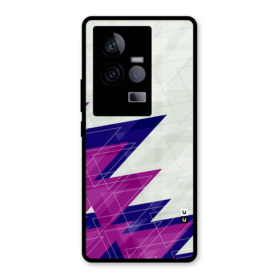 Sharp Abstract Design Glass Back Case for Vivo iQOO 11 5G