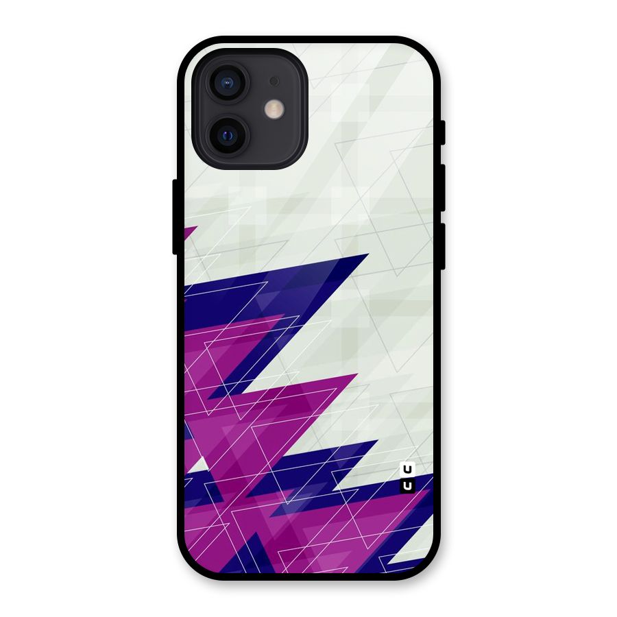 Sharp Abstract Design Glass Back Case for iPhone 12