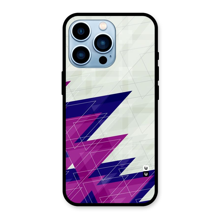 Sharp Abstract Design Glass Back Case for iPhone 13 Pro