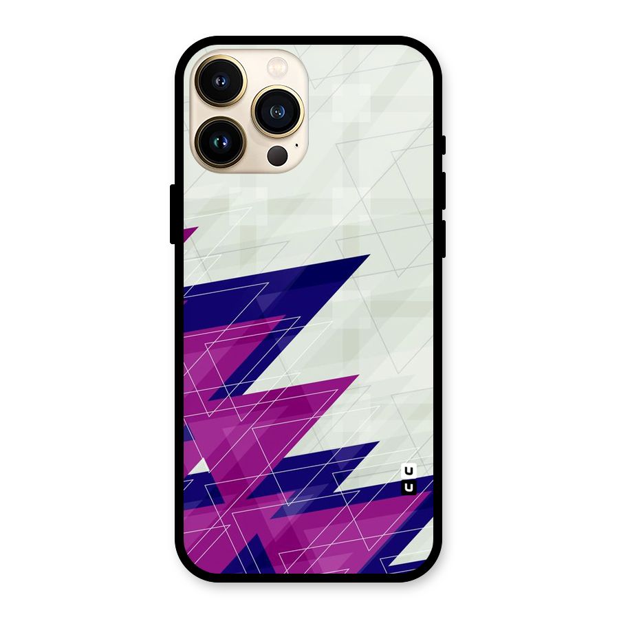 Sharp Abstract Design Glass Back Case for iPhone 13 Pro Max