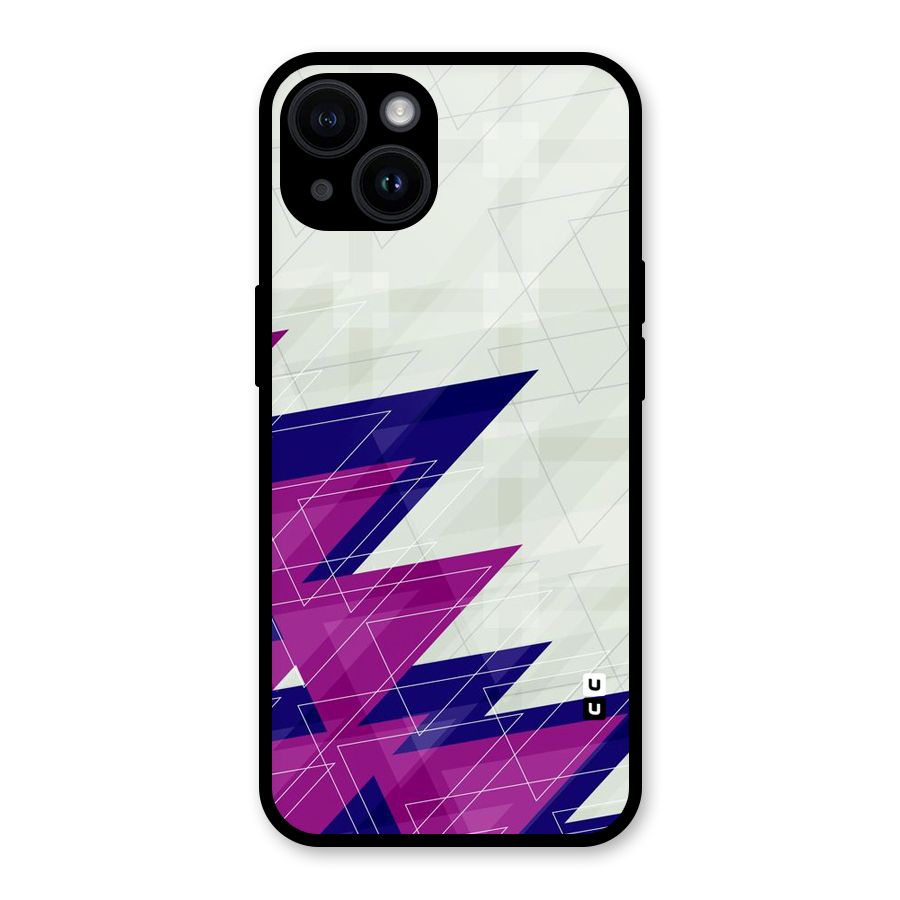 Sharp Abstract Design Glass Back Case for iPhone 14