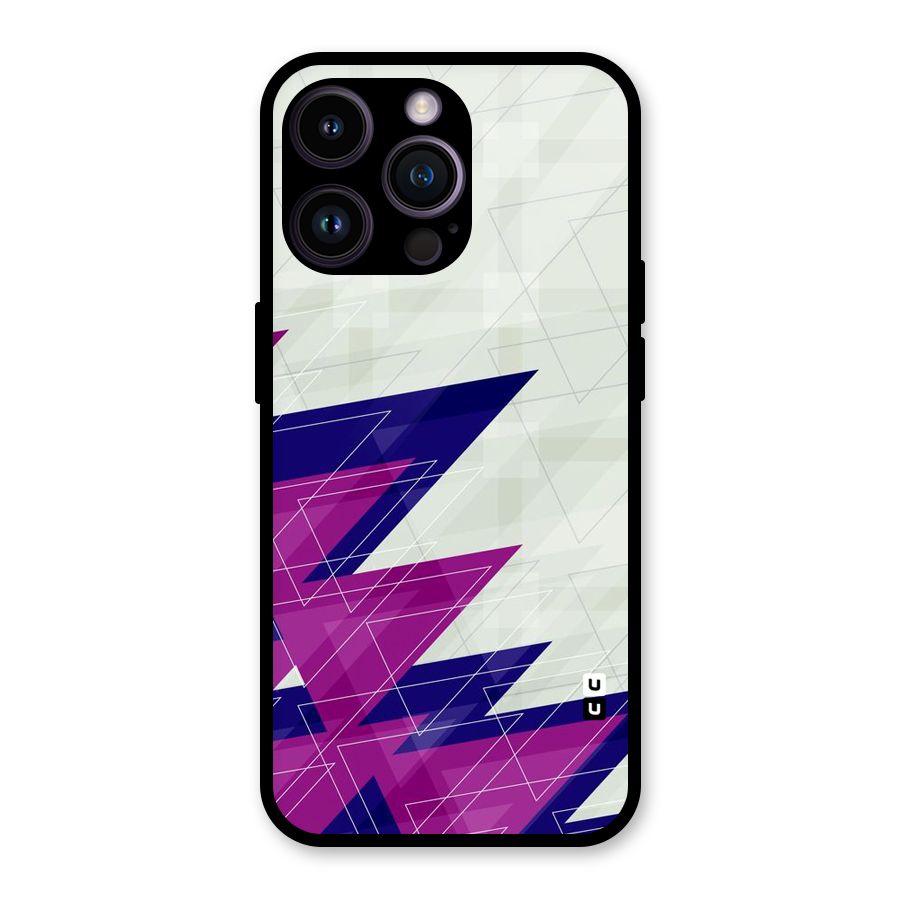 Sharp Abstract Design Glass Back Case for iPhone 14 Pro Max
