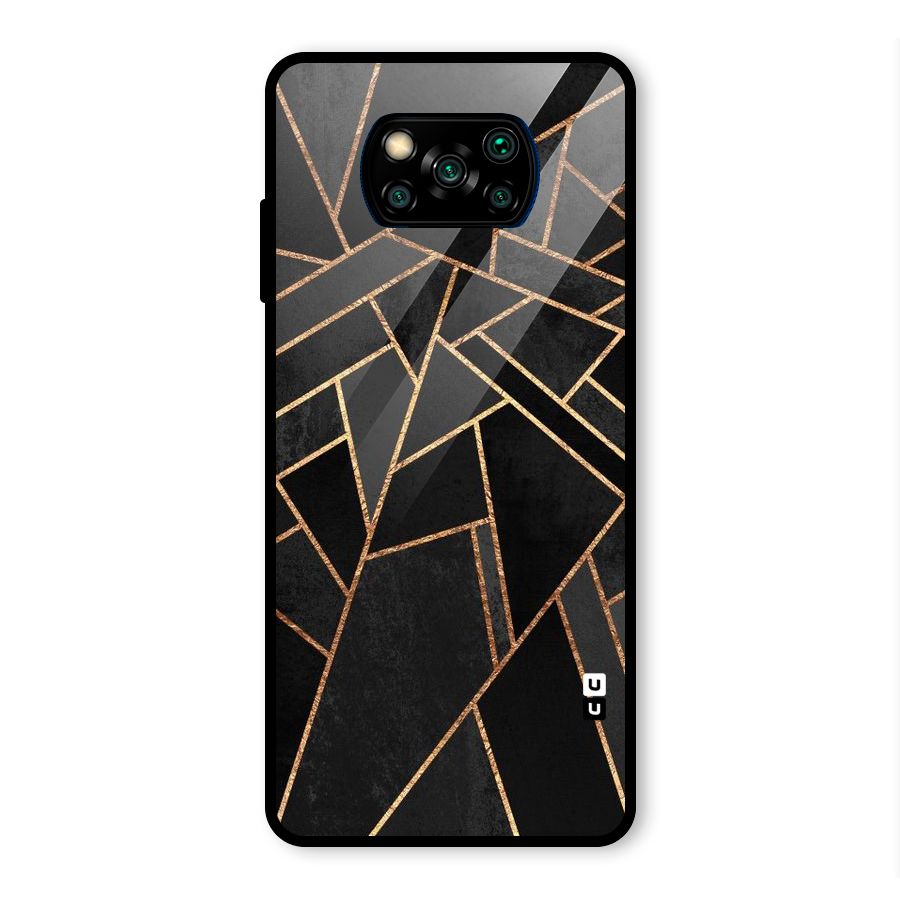 Sharp Tile Glass Back Case for Poco X3 Pro