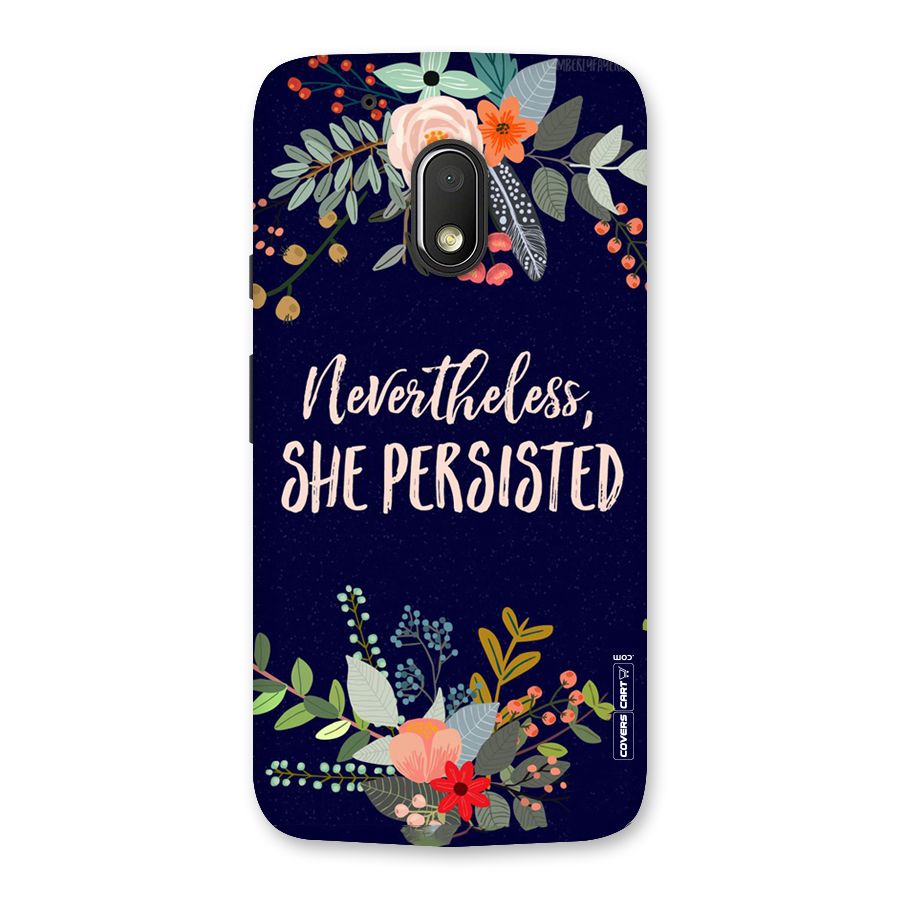 She Persisted Back Case for Moto G4 Play