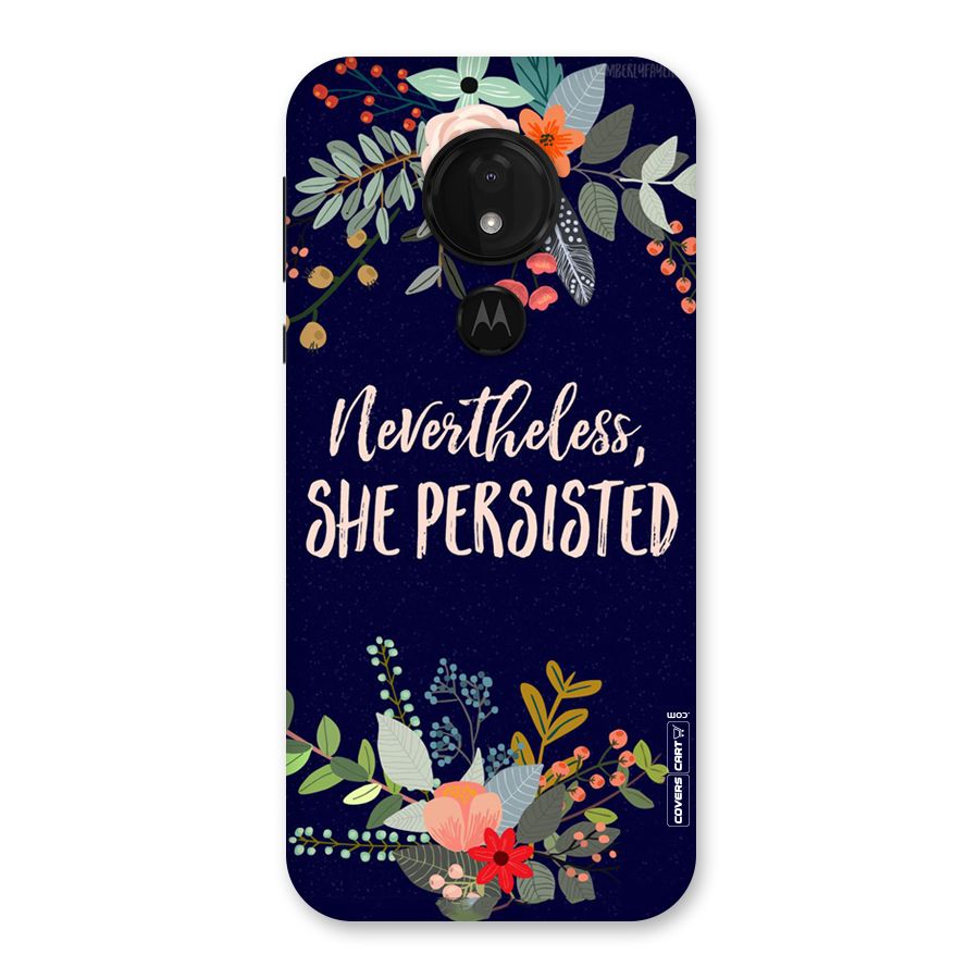 She Persisted Back Case for Moto G7 Power