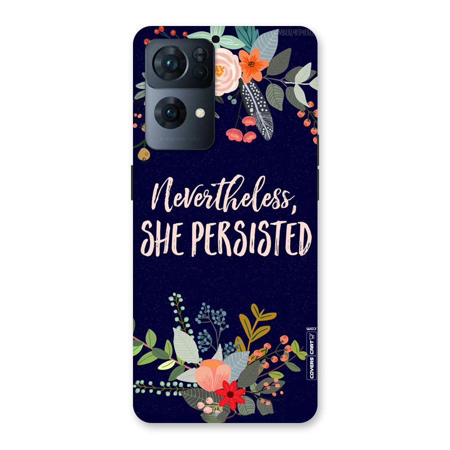 She Persisted Back Case for Oppo Reno7 Pro 5G