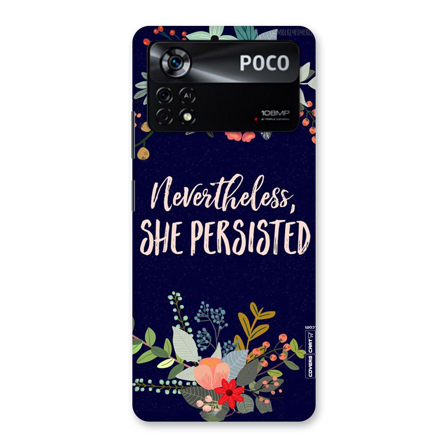 She Persisted Back Case for Poco X4 Pro 5G