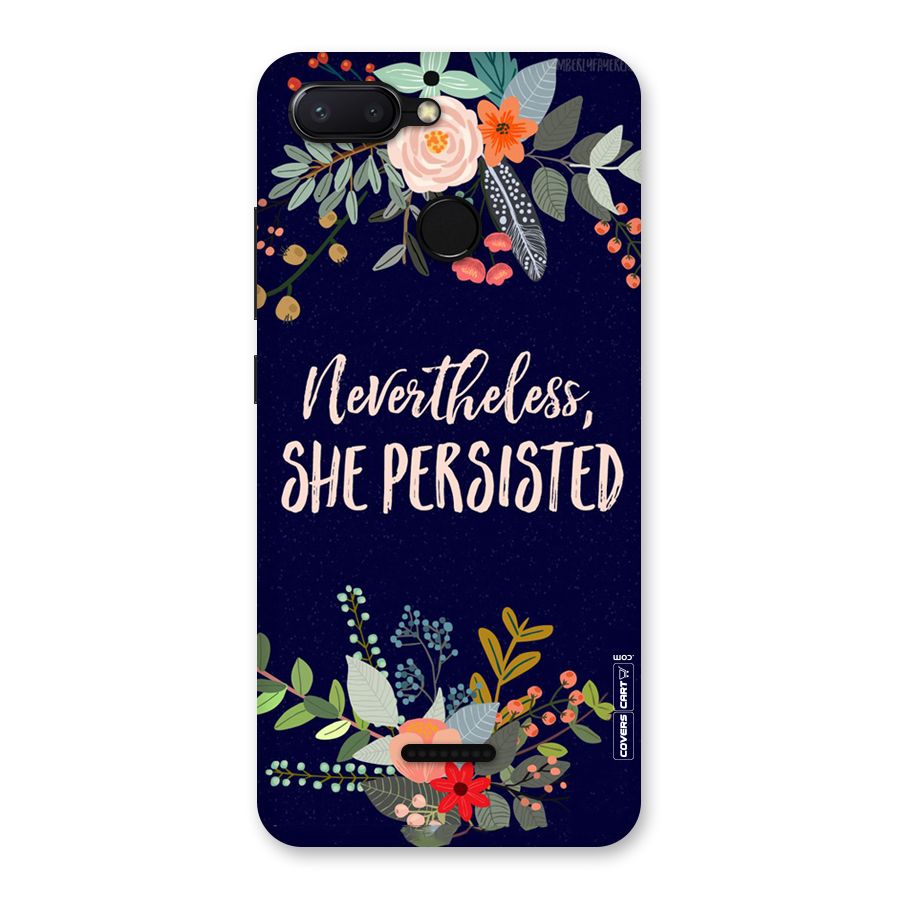 She Persisted Back Case for Redmi 6