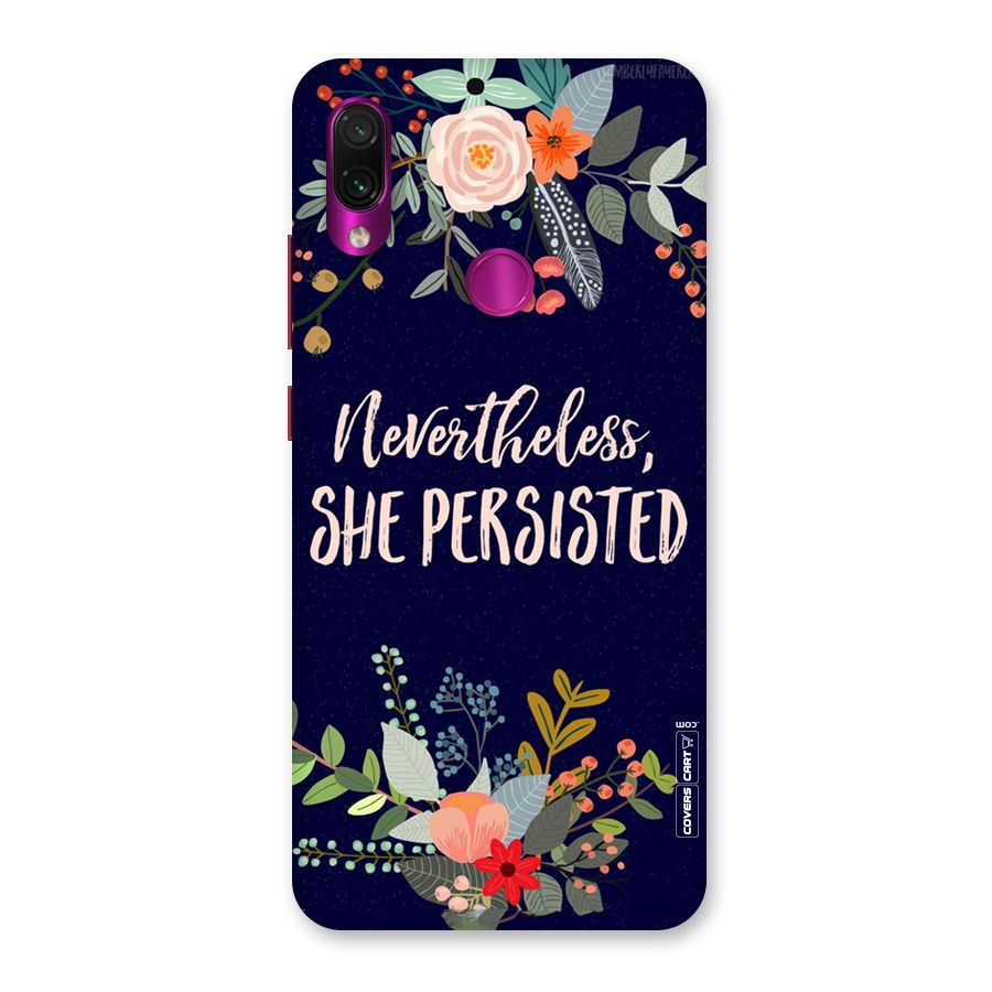 She Persisted Back Case for Redmi Note 7 Pro