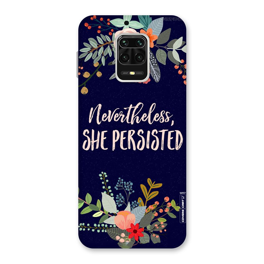 She Persisted Back Case for Redmi Note 9 Pro Max