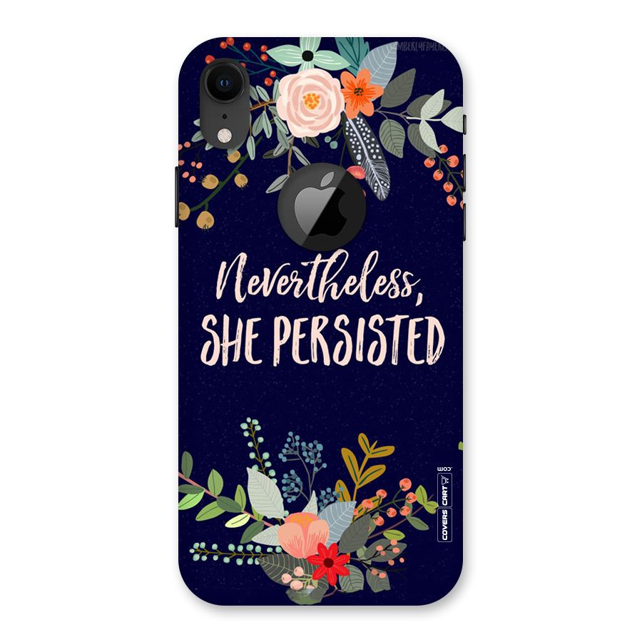 She Persisted Back Case for iPhone XR Logo Cut