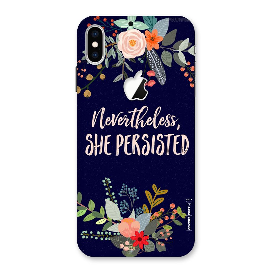 She Persisted Back Case for iPhone XS Max Apple Cut