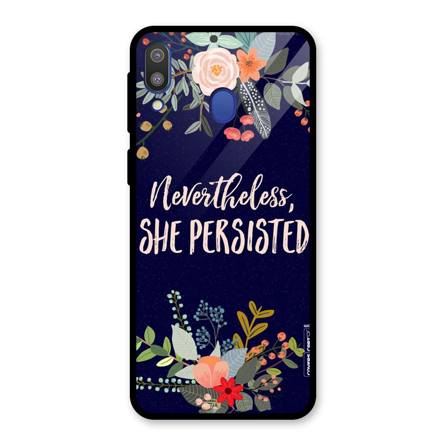 She Persisted Glass Back Case for Galaxy M20