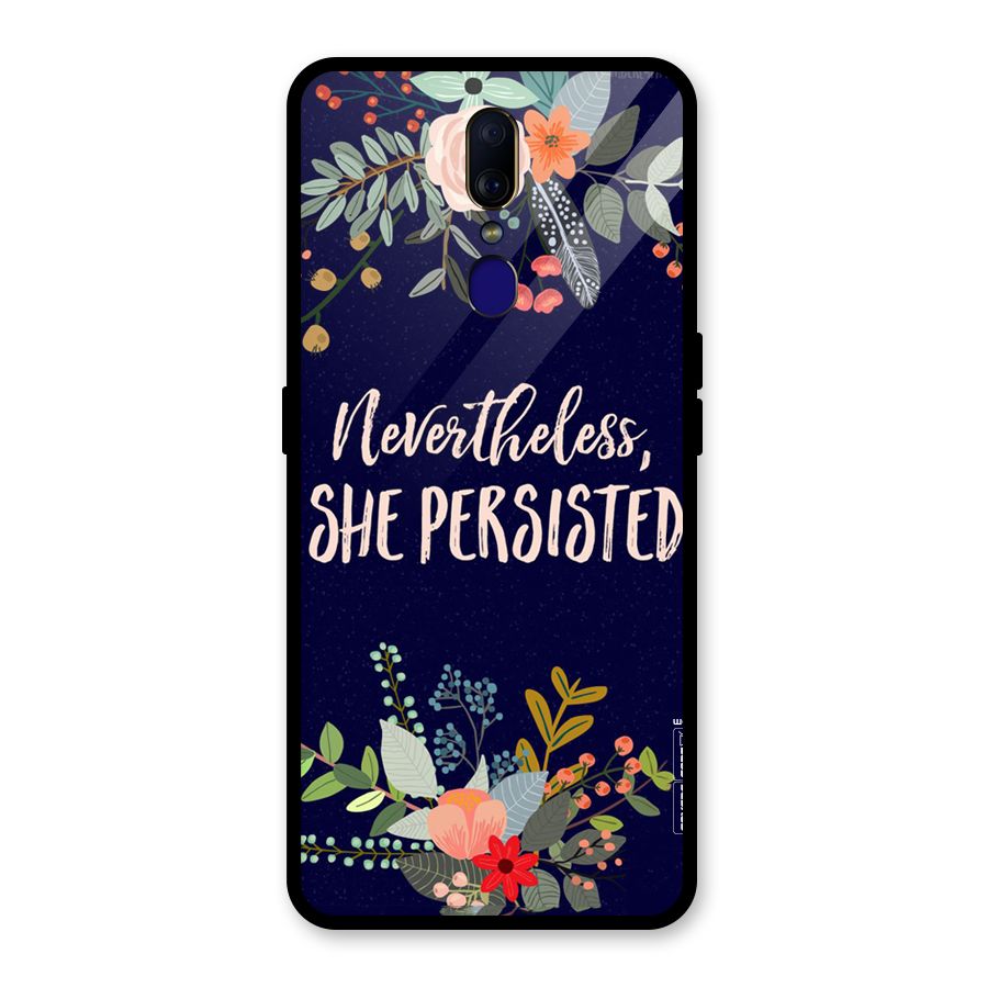 She Persisted Glass Back Case for Oppo F11