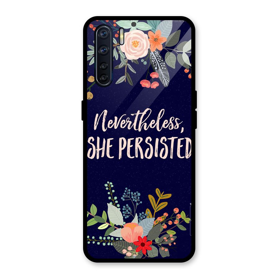 She Persisted Glass Back Case for Oppo F15