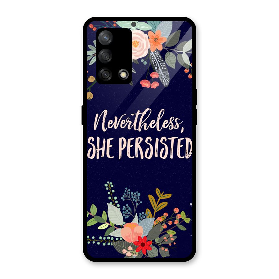 She Persisted Glass Back Case for Oppo F19