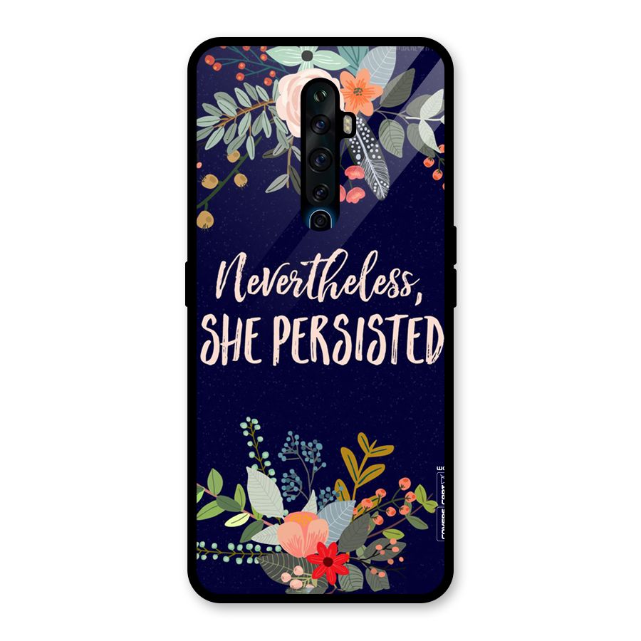 She Persisted Glass Back Case for Oppo Reno2 F
