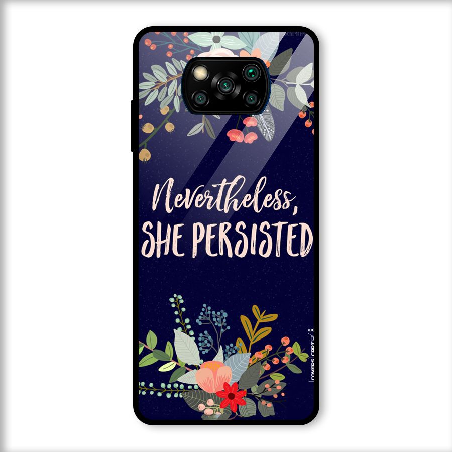 She Persisted Glass Back Case for Poco X3