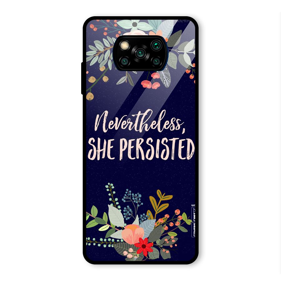 She Persisted Glass Back Case for Poco X3 Pro