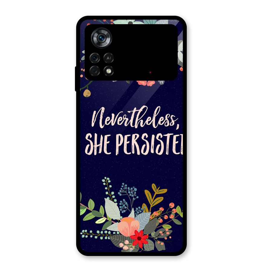 She Persisted Glass Back Case for Poco X4 Pro 5G