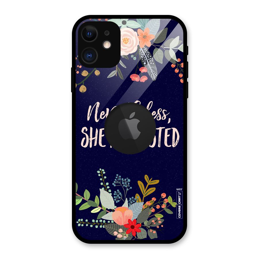 She Persisted Glass Back Case for iPhone 11 Logo Cut