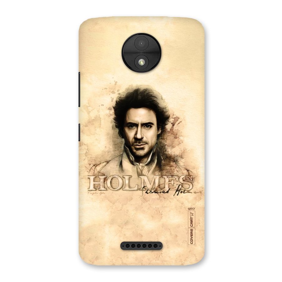 Sherlock Holmes Fan Art Back Case for Moto C